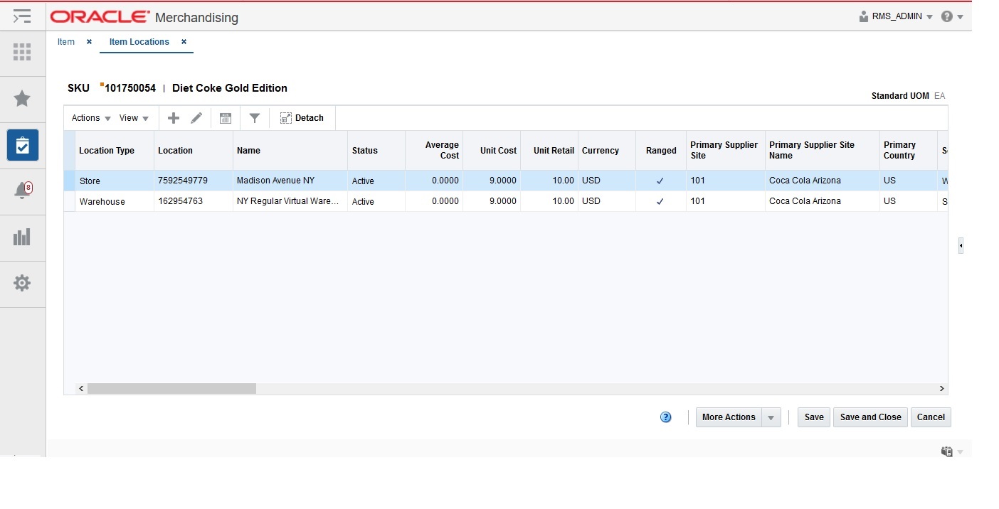 Item Locations Page Item Locations Page