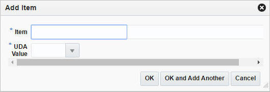 Add Item window Add Item window