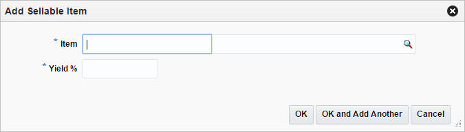 Add Sellable Item window Add Sellable Item window