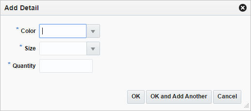 Add Detail window Add Detail window