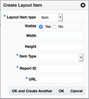 Add a Report Layout Item