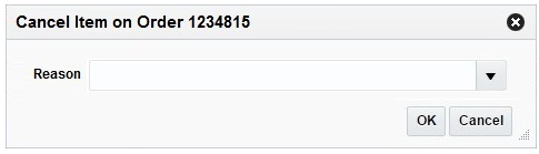 Cancel Item on Order Window Cancel Item on Order Window