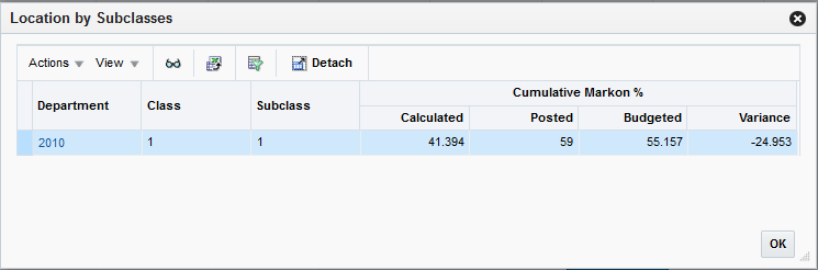 Location by Subclasses Window Location by Subclasses Window