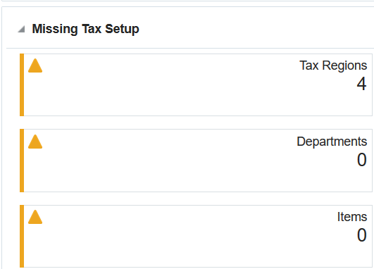 Missing Tax Setup Tiles Missing Tax Setup Tiles