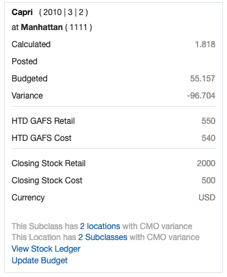 Subclass Location Details Subclass Location Details