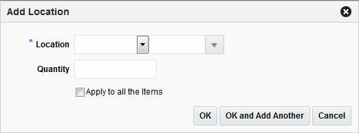 Add Location window Add Location window