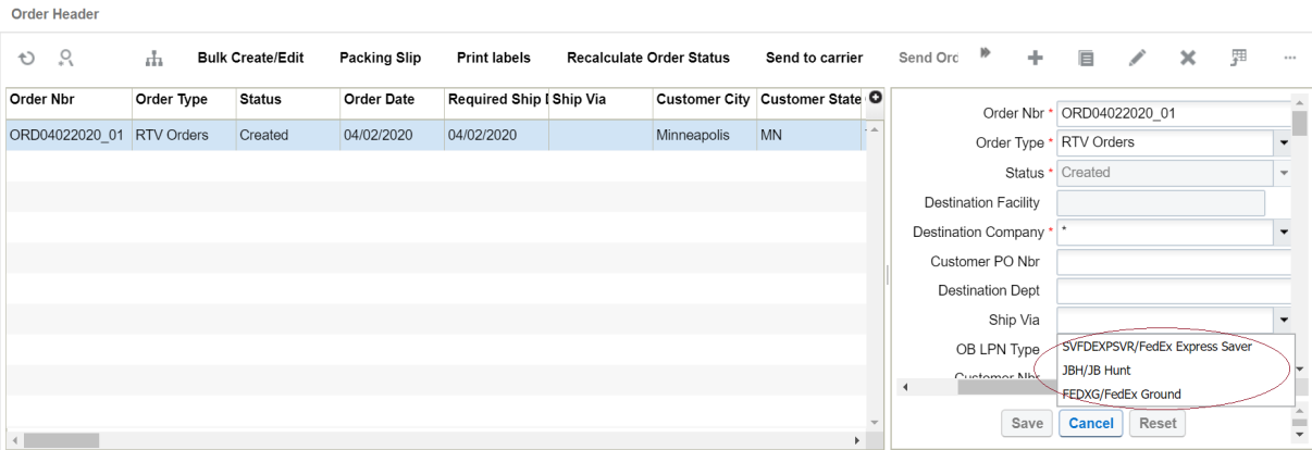 Manually Select Shipper