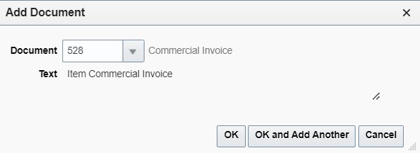 Add Document window