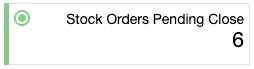 Stock Orders Pending Close Tile