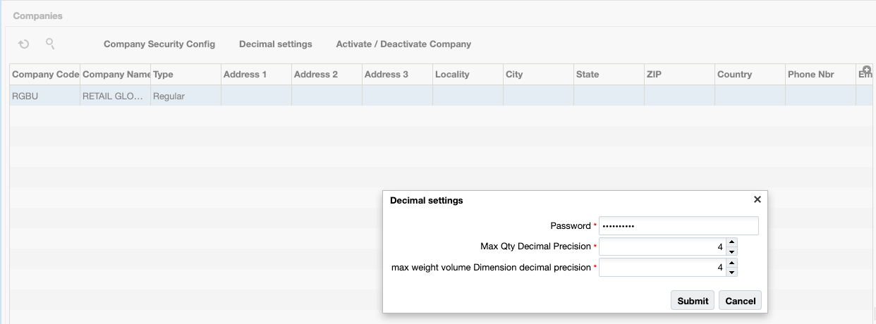 Decimal Settings Decimal Settings
