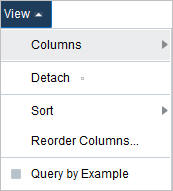 View Menu Results section View Menu Results section