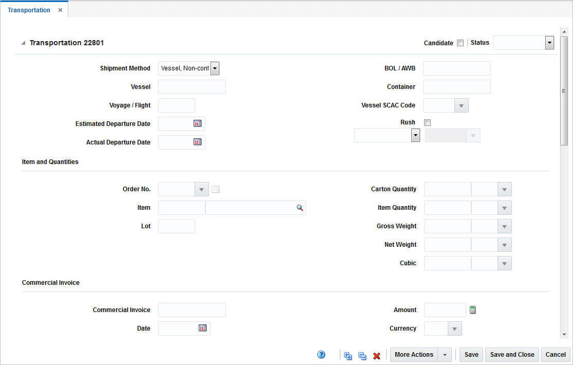 Transportation window