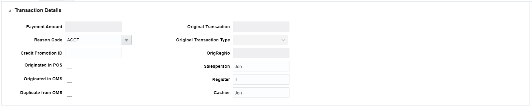 Transaction Details