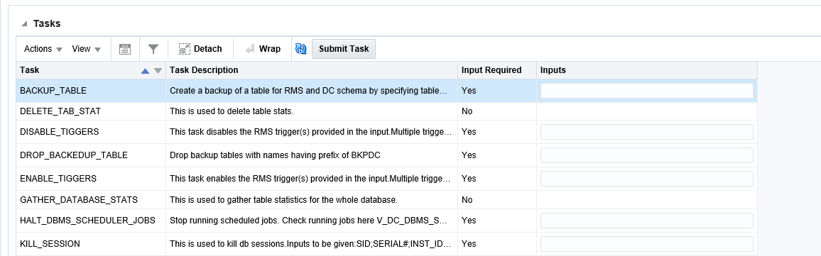 Tasks Screen Tasks Screen