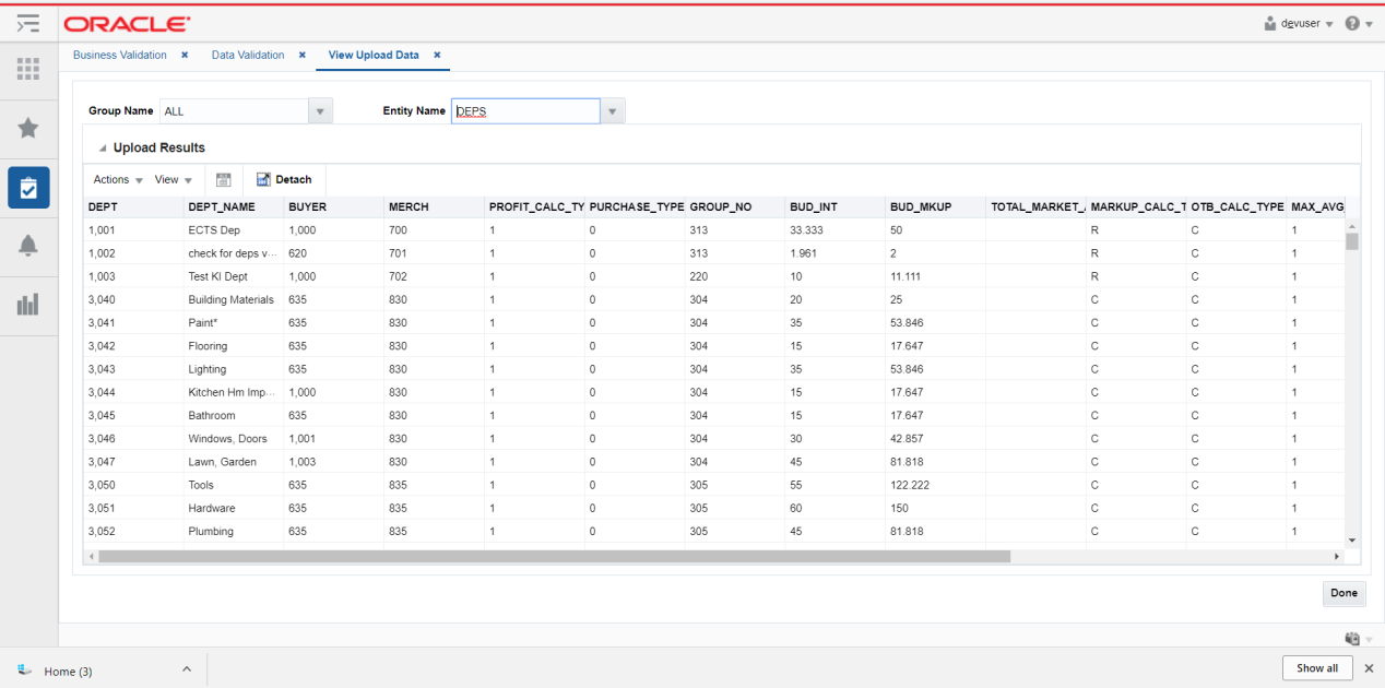 View Upload Data Screen View Upload Data Screen