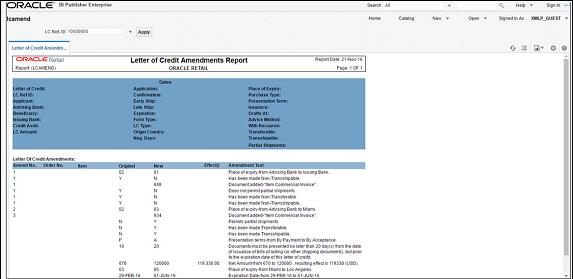 Letter of Credit Amendments