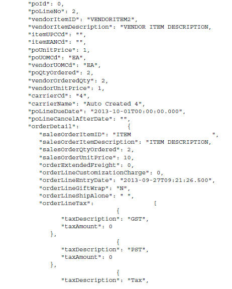 Sample Response Message Sample Response Message