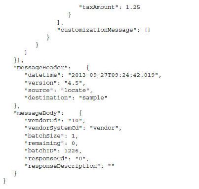 Sample Response Message Sample Response Message