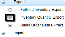 Inventory Job Export section Inventory Job Export section