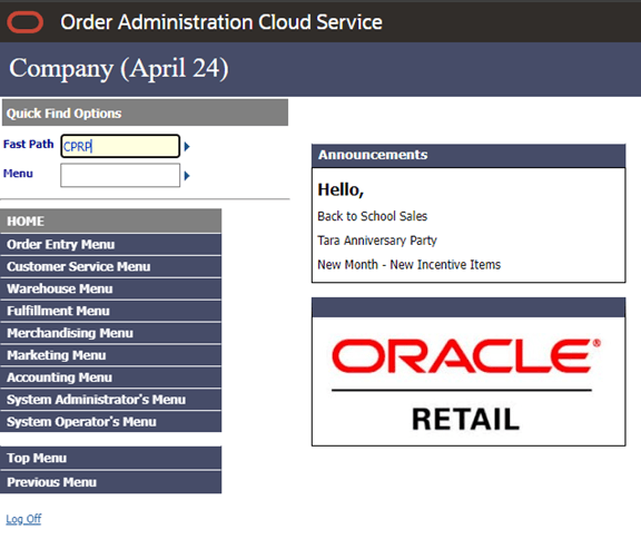 Fast Path field Fast Path field