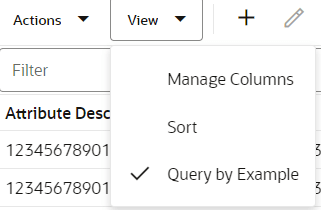 Illustrates the View options available in Modern View screens. Illustrates the View options available in Modern View screens.