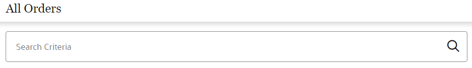 Illustrates the Search Criteria field. Illustrates the Search Criteria field.