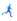 Illustrates the running man icon.