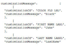 customizationMessage Example customizationMessage Example