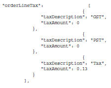 orderLineTax Example orderLineTax Example