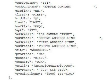 Sample Response Message Sample Response Message