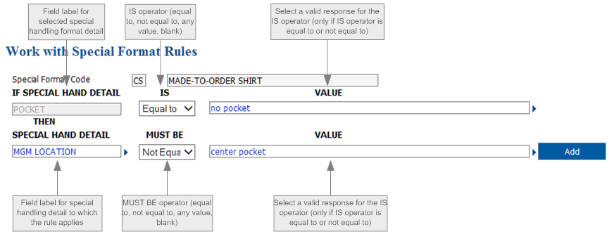 This image shows how to work with special formatting rules. This image shows how to work with special formatting rules.