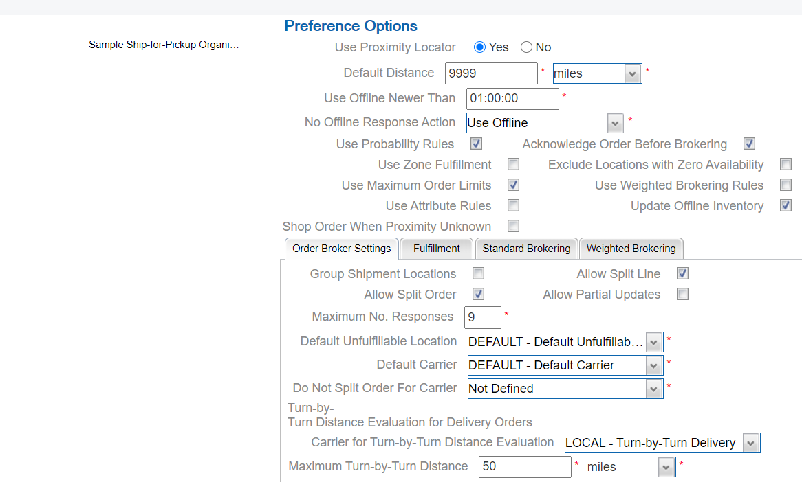 This figure shows the Order Broker Settings tab where you can specify further preference options. This figure shows the Order Broker Settings tab where you can specify further preference options.