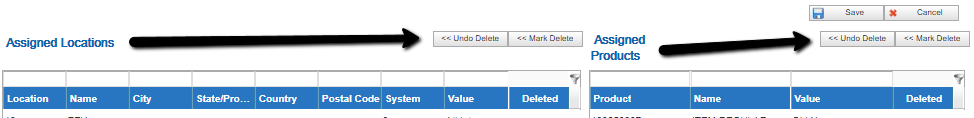 Illustrates the Undo Delete and Mark Delete options.