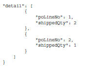Shipment Detail Information Example Shipment Detail Information Example