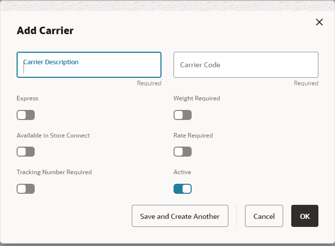 Illustrates the Add Carrier window.