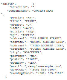 shipTo Example