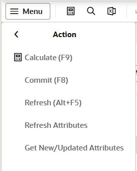 Action Menu