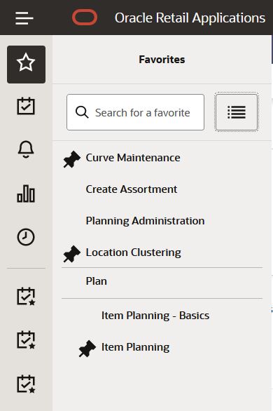 Favorite List View Example