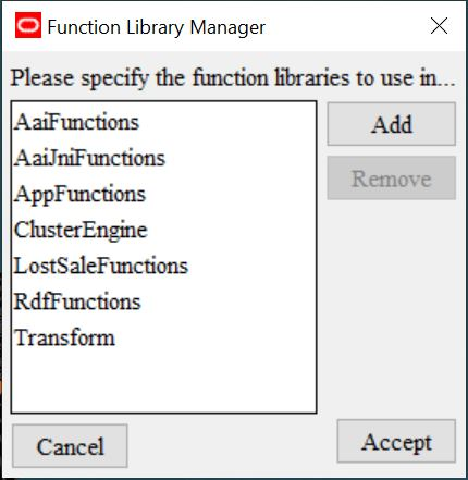 This image shows the function library manager.