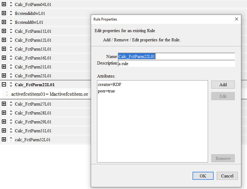 This image shows configure rule property peer for peer measure