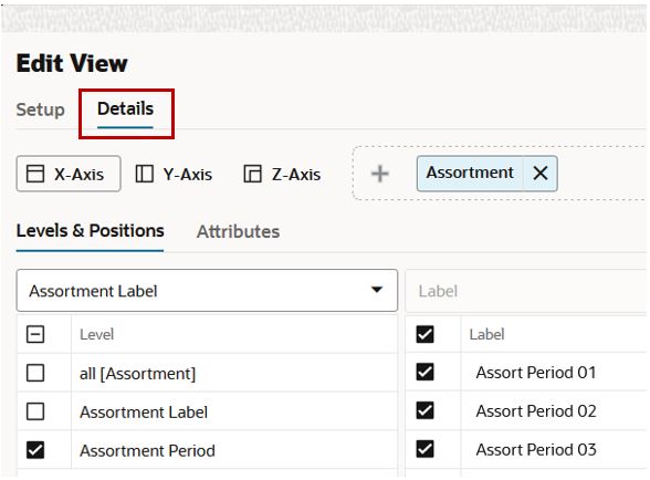 Edit View Details
