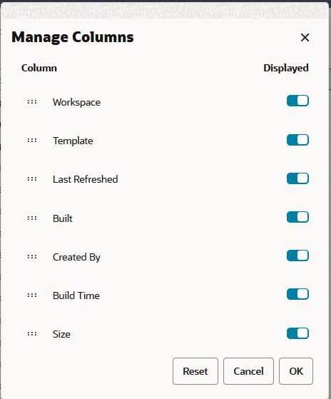 Manage Columns