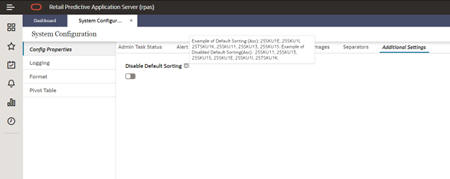 This image shows Disable Default Sorting