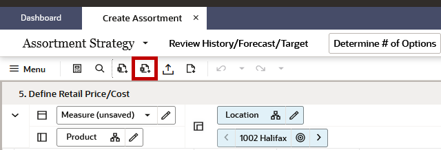 Toolbar Import Button