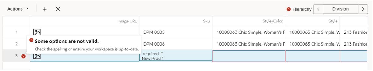 Validation Errors