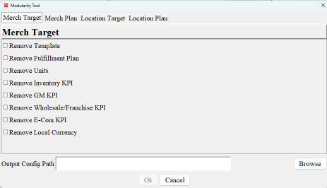 This image shows the modularity tools dialog.