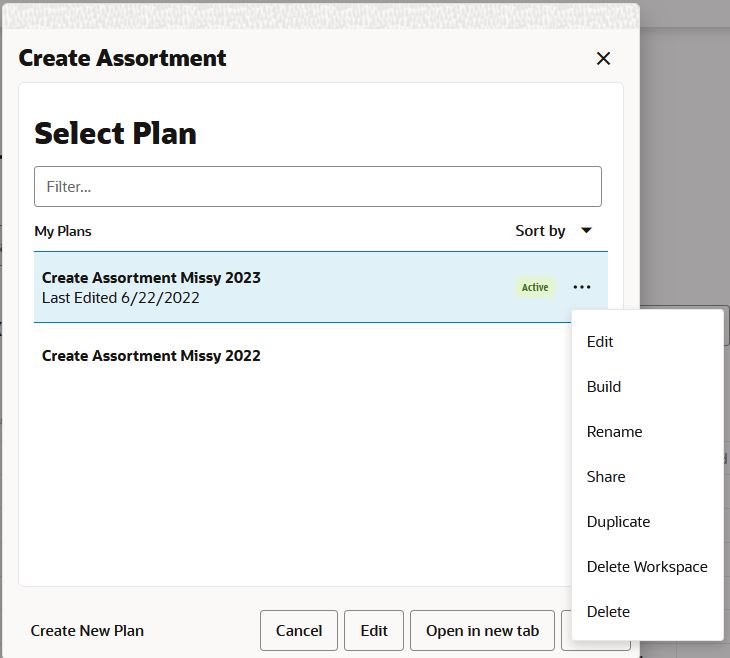 Segment Action Menu