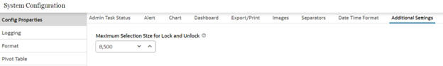 This image shows the Additional Settings tab. This image shows the Additional Settings tab.