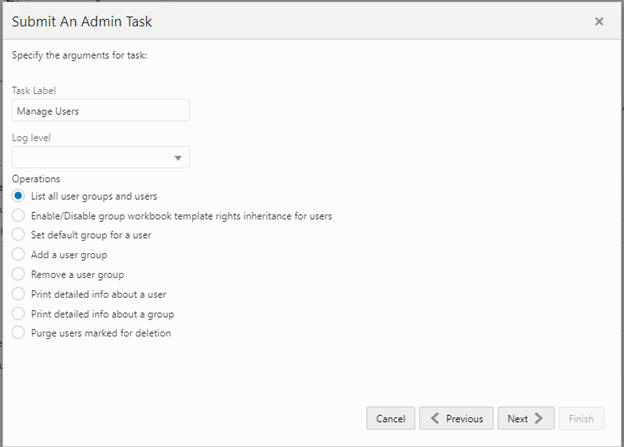 This image shows mange User Options