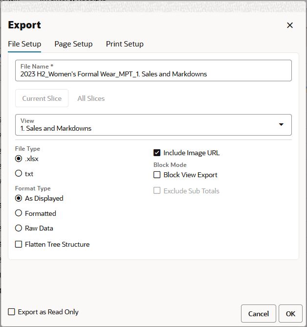 Export Window